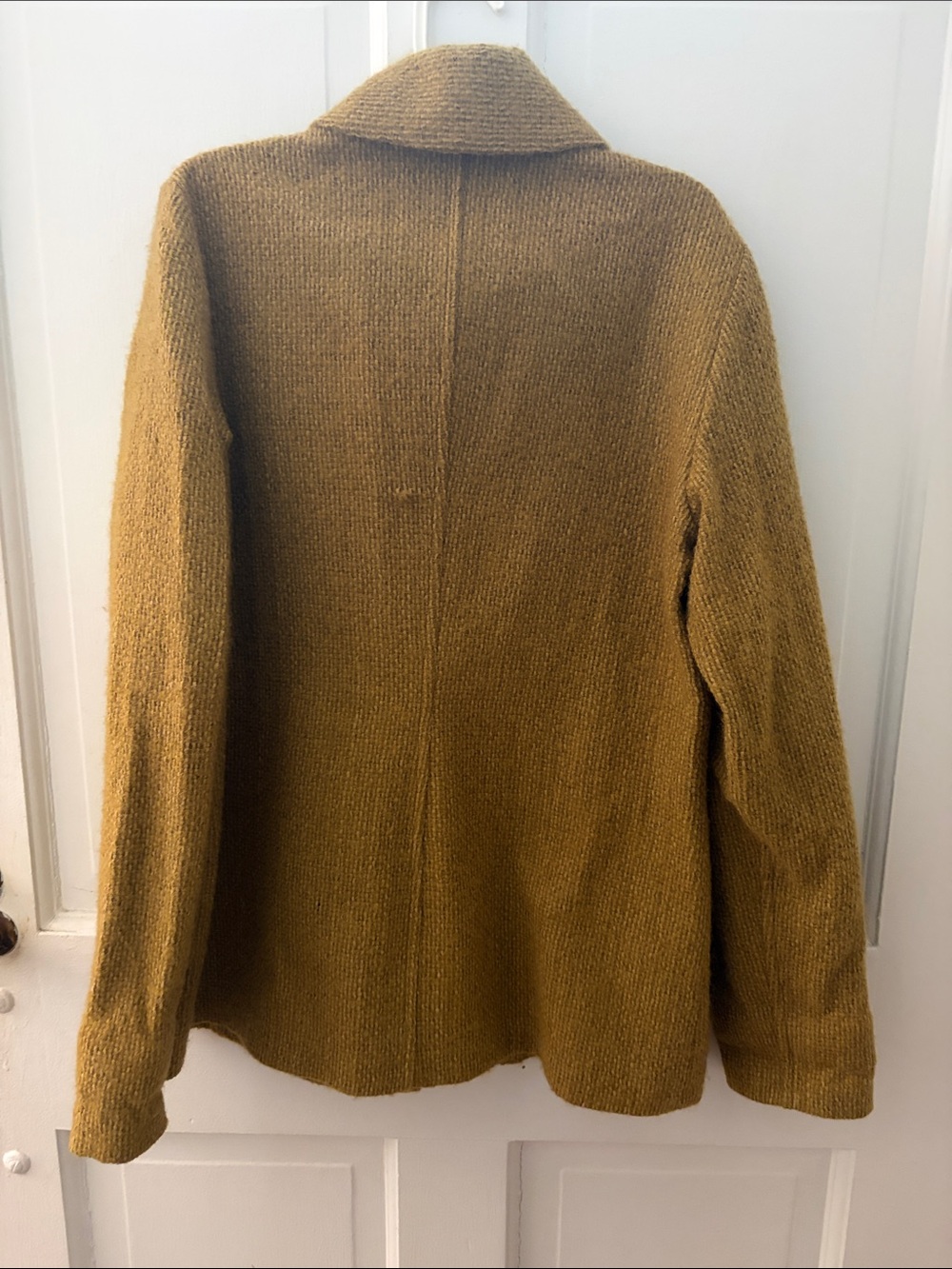 EILEEN FISHER Textured Mustard Wool-Blend Blazer - Picture 3 of 3